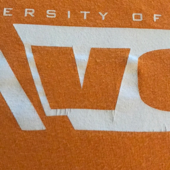 Adidas Small UT VOLS 100%Cotton Shortsleeve Tshirt Orange White Good Condition - Picture 4 of 6